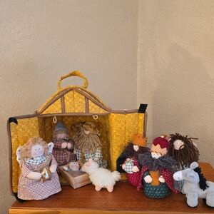 Children's Nativity Scene Play Set with Carrying Case